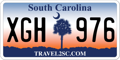 SC license plate XGH976