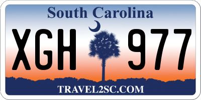 SC license plate XGH977