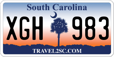 SC license plate XGH983