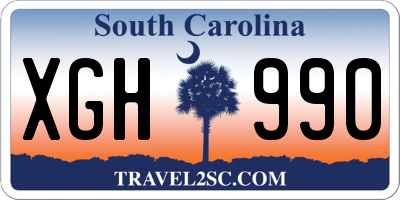 SC license plate XGH990