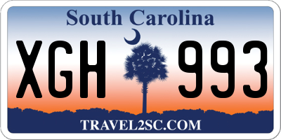 SC license plate XGH993