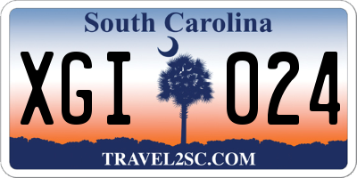 SC license plate XGI024