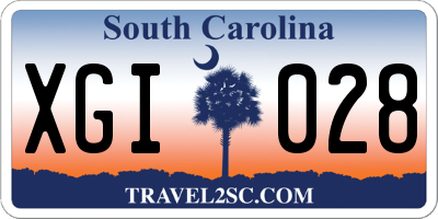 SC license plate XGI028