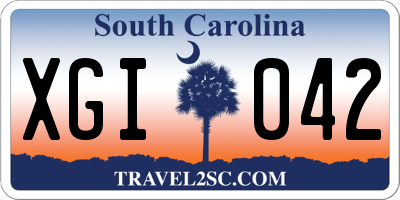 SC license plate XGI042