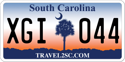 SC license plate XGI044