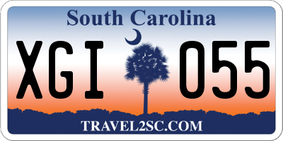 SC license plate XGI055
