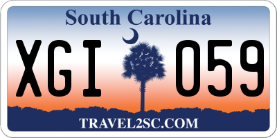 SC license plate XGI059
