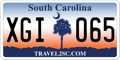 SC license plate XGI065