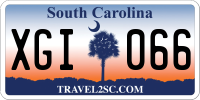 SC license plate XGI066