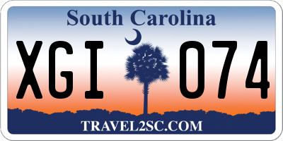 SC license plate XGI074