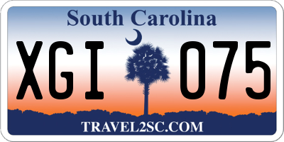 SC license plate XGI075