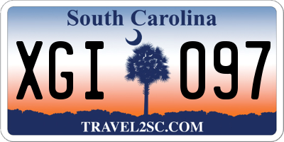 SC license plate XGI097