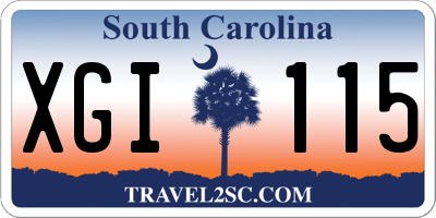 SC license plate XGI115