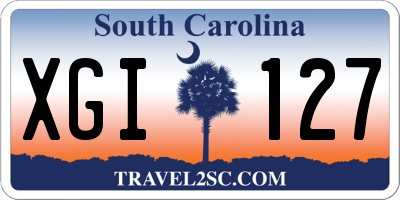 SC license plate XGI127
