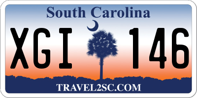 SC license plate XGI146