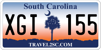 SC license plate XGI155
