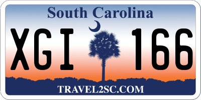 SC license plate XGI166