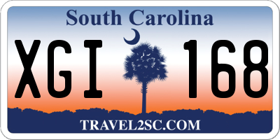 SC license plate XGI168
