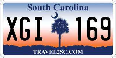 SC license plate XGI169