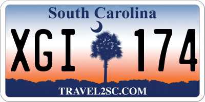 SC license plate XGI174