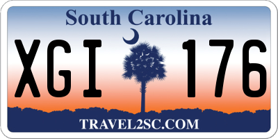 SC license plate XGI176