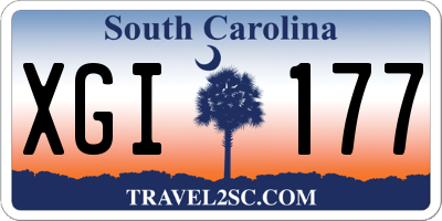 SC license plate XGI177
