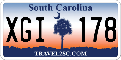 SC license plate XGI178