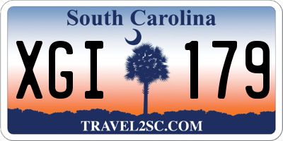 SC license plate XGI179