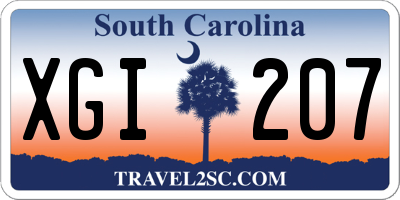 SC license plate XGI207