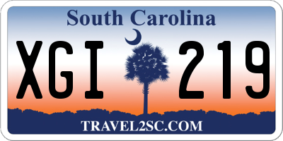 SC license plate XGI219