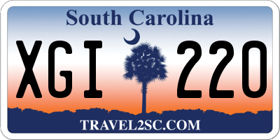 SC license plate XGI220