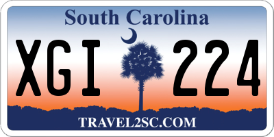 SC license plate XGI224