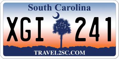 SC license plate XGI241