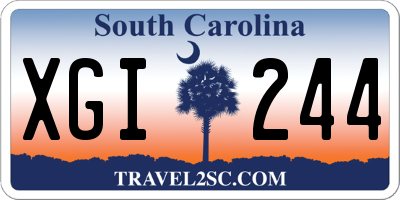 SC license plate XGI244