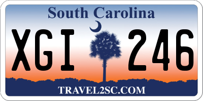 SC license plate XGI246