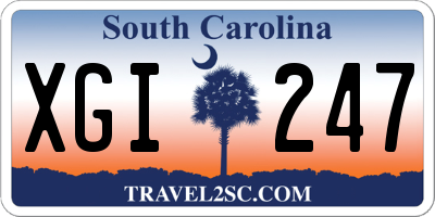 SC license plate XGI247