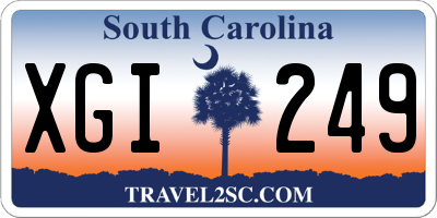SC license plate XGI249