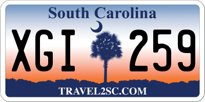 SC license plate XGI259