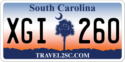 SC license plate XGI260