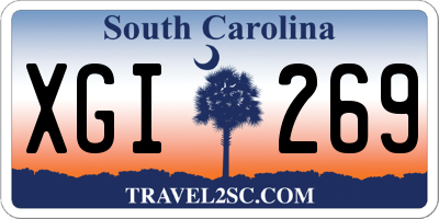 SC license plate XGI269