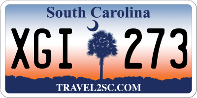 SC license plate XGI273
