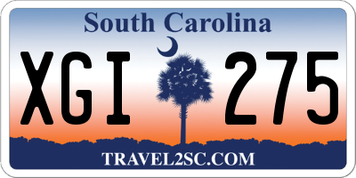 SC license plate XGI275