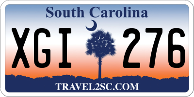 SC license plate XGI276