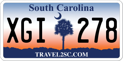 SC license plate XGI278