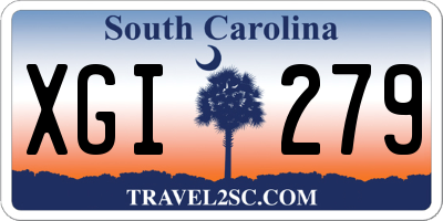 SC license plate XGI279