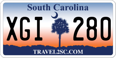 SC license plate XGI280