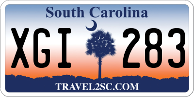 SC license plate XGI283