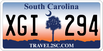 SC license plate XGI294