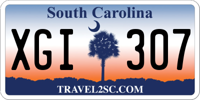 SC license plate XGI307