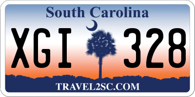 SC license plate XGI328